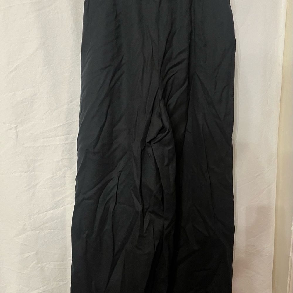 Barry Bricken Vintage Black Wool, Wide-Leg Trousers for Women size 8
